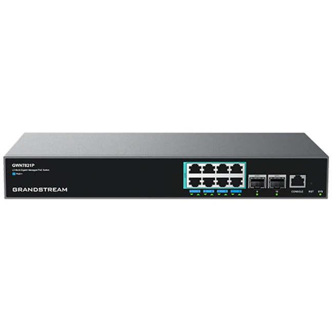 Коммутатор Grandstream GWN7821P 2.5 GBase-T (2500 мбит/с), 2 SFP порта