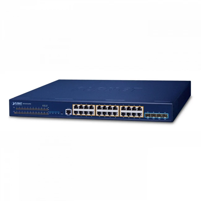 Коммутатор Planet Stackable Managed Switch SGS-6310-24P4X 1000 Base-TX (1000 мбит/с), 4 SFP порта