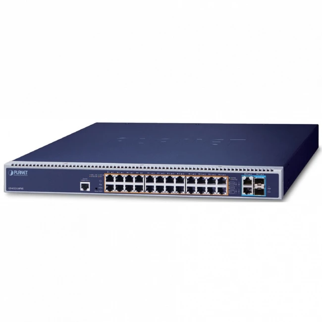 Коммутатор Planet GS-6322-24P4X (1000 Base-TX (1000 мбит/с), 2 SFP порта)
