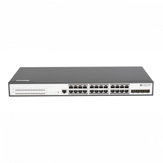 Коммутатор BDCOM S2900-24P4X (1000 Base-T (1000 мбит/с), 4 SFP порта)