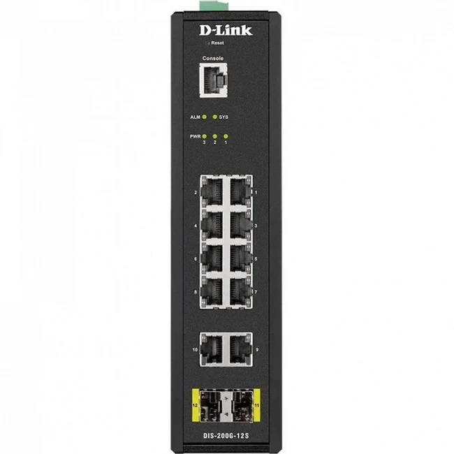 Коммутатор D-link DIS-200G-12SW/A1A (1000 Base-T (1000 мбит/с), 2 SFP порта)