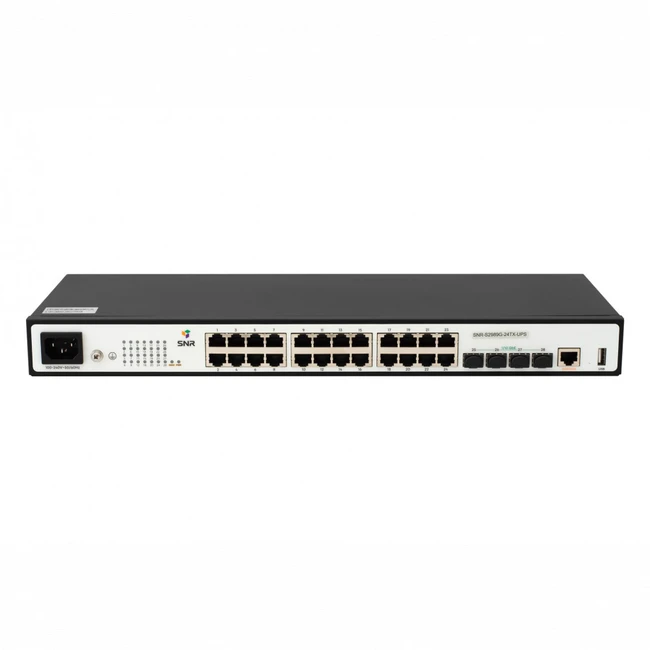 Коммутатор SNR S2989G-24TX-UPS SNR-S2989G-24TX-UPS 1000 Base-T (1000 мбит/с), 4 SFP порта