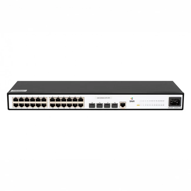 Коммутатор SNR S2982G-24TE-UPS SNR-S2982G-24TE-UPS 1000 Base-T (1000 мбит/с), 4 SFP порта
