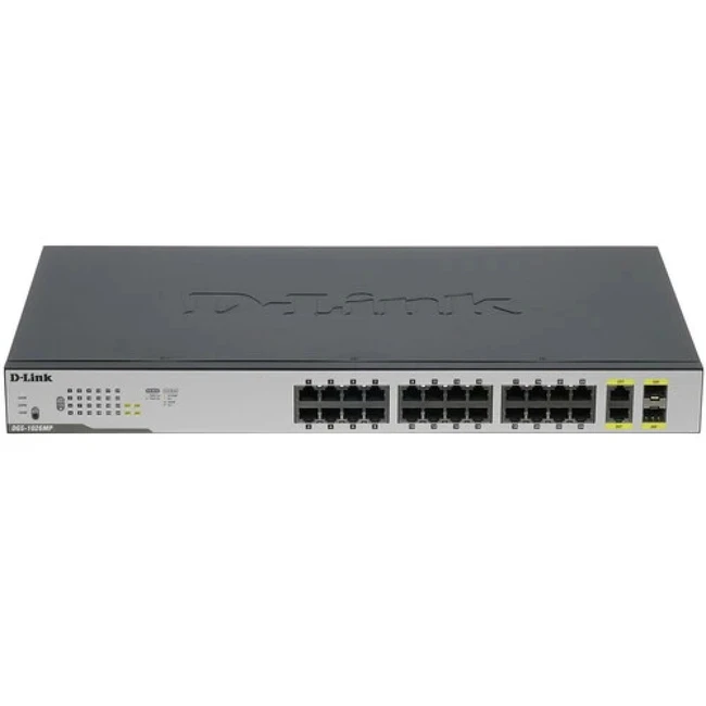 Коммутатор D-link DGS-1026P/A1A (1000 Base-T (1000 мбит/с), 2 SFP порта)