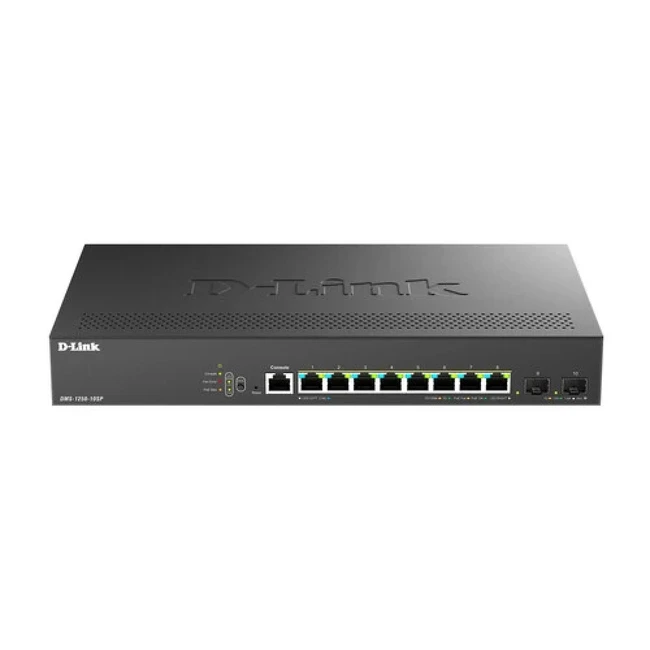 Коммутатор D-link DMS-1250-10SP/A1A/6KV (2.5 GBase-T (2500 мбит/с), 2 SFP порта)