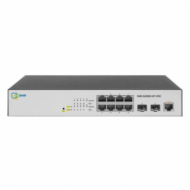 Коммутатор SNR SNR-S2200G-8T-POE (1000 Base-T (1000 мбит/с))