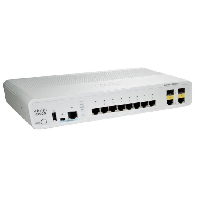 Коммутатор Cisco Catalyst C2960C-8TC-L Switch WS-C2960C-8TC-L (100 Base-TX (100 мбит/с))
