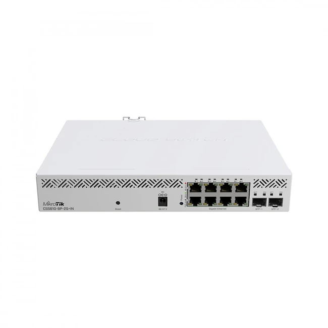 Коммутатор Mikrotik CSS610-8P-2S+OUT 1000 Base-T (1000 мбит/с), 2 SFP порта