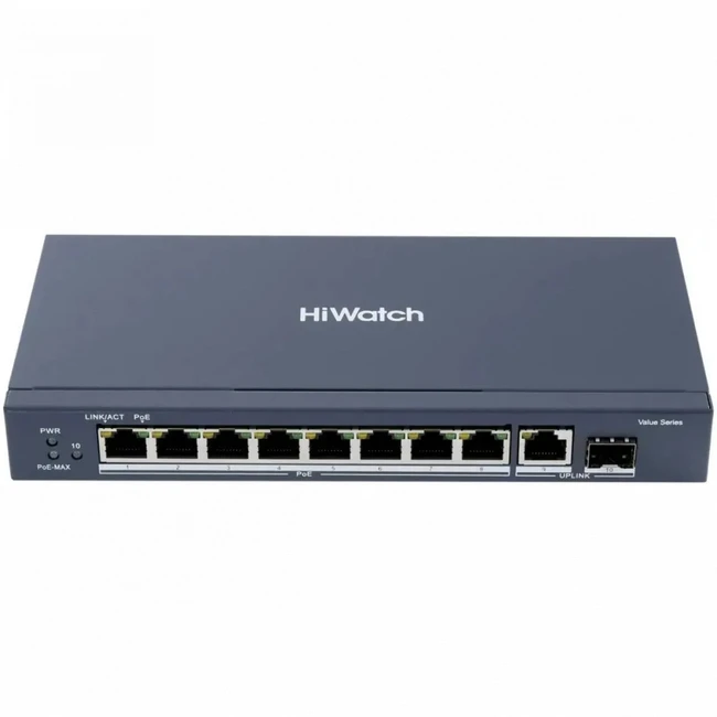 Коммутатор Hikvision DS-S1008GP 1000 Base-T (1000 мбит/с), 1 SFP порт