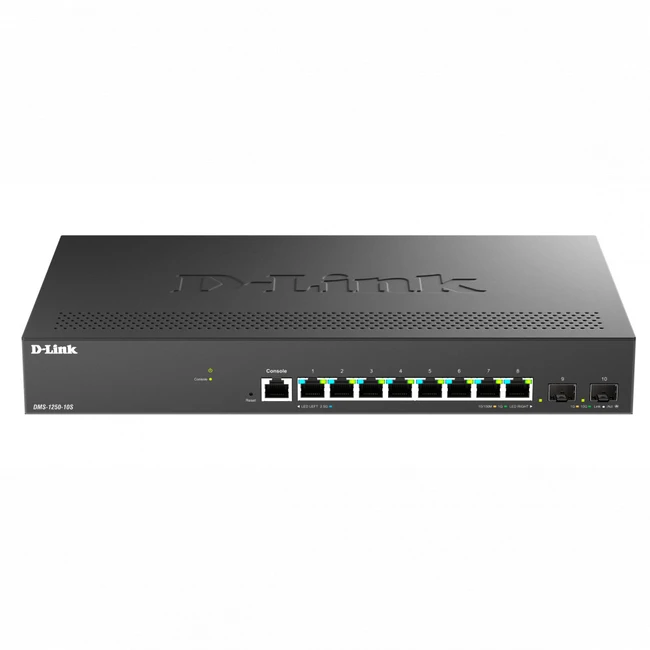 Коммутатор D-link DMS-1250-10S/A1A/6KV 2.5 GBase-T (2500 мбит/с), 2 SFP порта