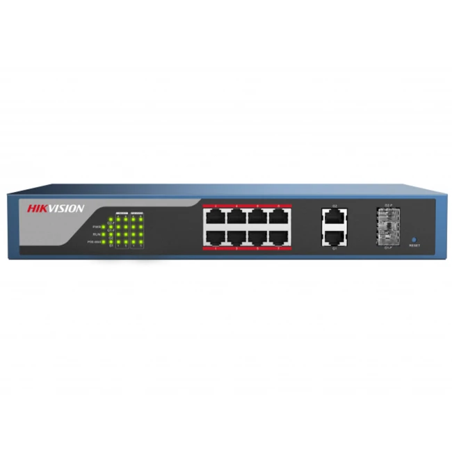 Коммутатор Hikvision DS-3E1310P-E 100 Base-TX (100 мбит/с), 2 SFP порта
