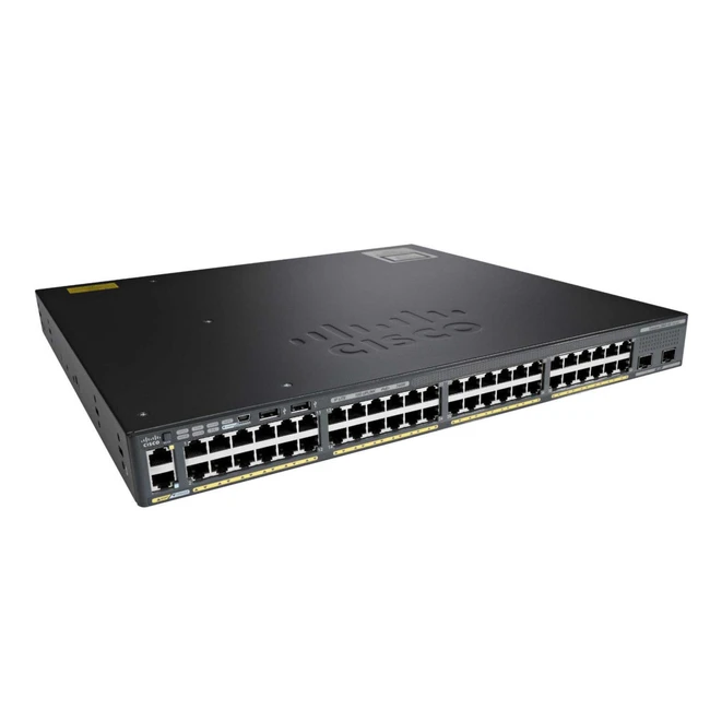 Коммутатор Cisco Catalyst 2960X-48FPD-L Switch WS-C2960X-48FPD-L (1000 Base-TX (1000 мбит/с), 2 SFP порта)