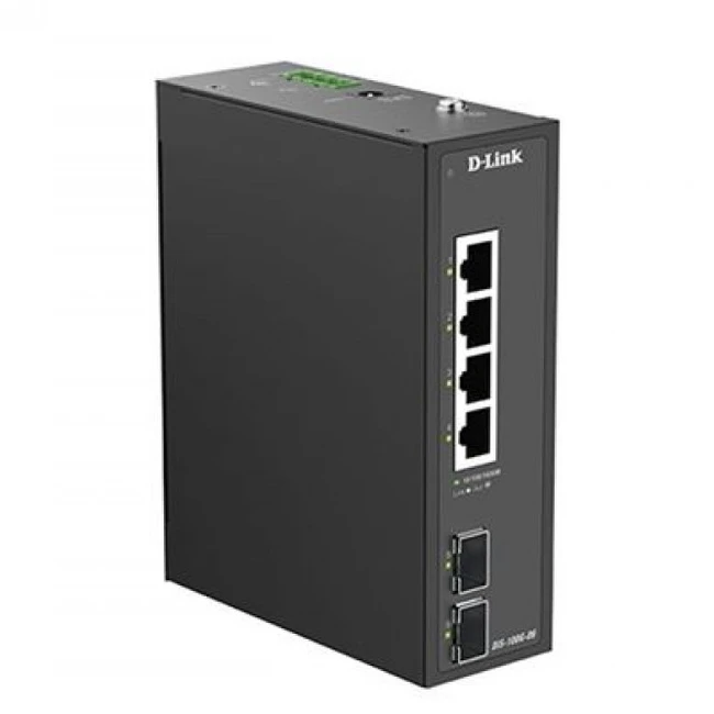 Коммутатор D-link DIS-100G-06/A1A 1000 Base-T (1000 мбит/с), 2 SFP порта