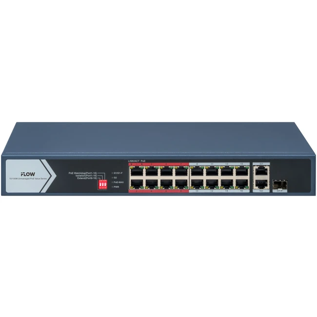 Коммутатор iFlow F-SW-EU418POE-V/L 301803328 100 Base-T (100 мбит/с), 1 SFP порт