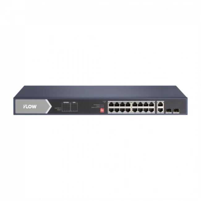 Коммутатор iFlow F-SW-EU620HPOE-V 301803776 1000 Base-T (1000 мбит/с), 2 SFP порта