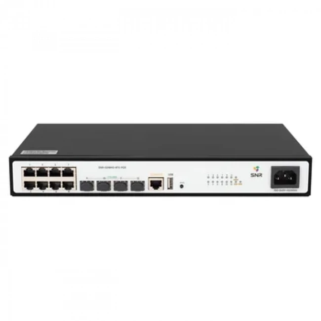 Коммутатор SNR S2989G-8TX-POE SNR-S2989G-8TX-POE (1000 Base-T (1000 мбит/с), 4 SFP порта)