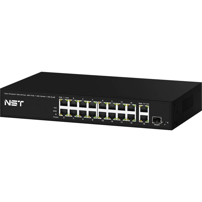 Коммутатор NST SW-16F3G-P NS-SW-16F3G-P 1000 Base-TX (1000 мбит/с), 1 SFP порт