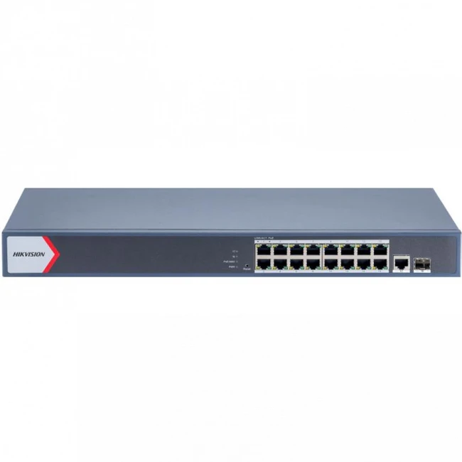 Коммутатор Hikvision DS-3E1518P-EI/M 1000 Base-T (1000 мбит/с), 1 SFP порт