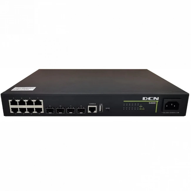 Коммутатор DCN S4600-12X-P-SI 1000 Base-T (1000 мбит/с), 4 SFP порта