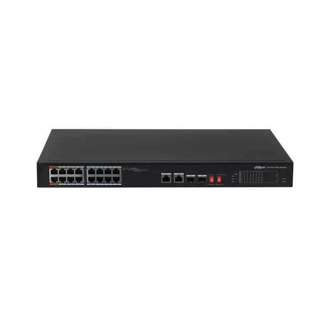 Коммутатор Dahua DH-S3218-16ET-135 100 Base-T (100 мбит/с), 2 SFP порта