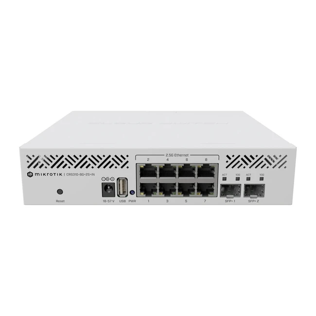 Коммутатор Mikrotik CRS310-8G+2S+IN (1000 Base-T (1000 мбит/с), 2 SFP порта)