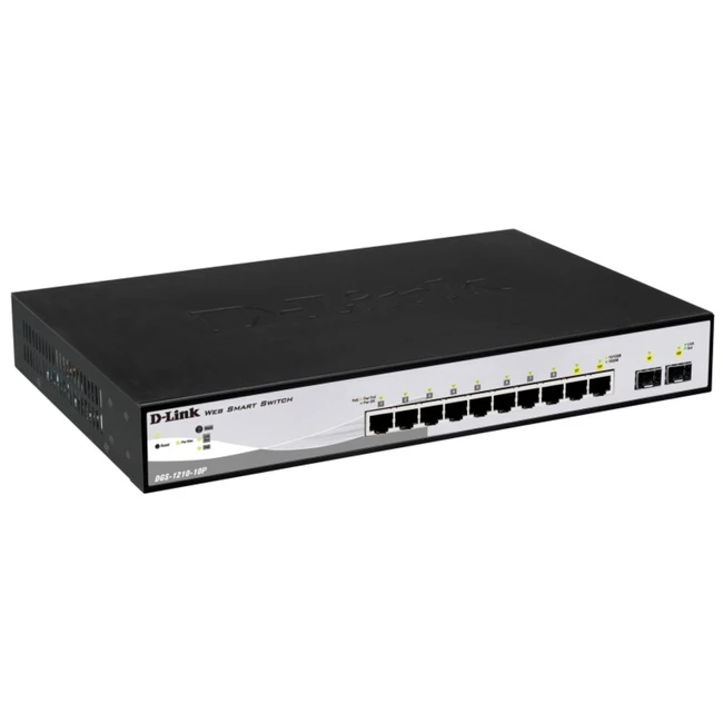 Коммутатор D-link DGS-1210-10P 1000 Base-TX (1000 мбит/с), 2 SFP порта