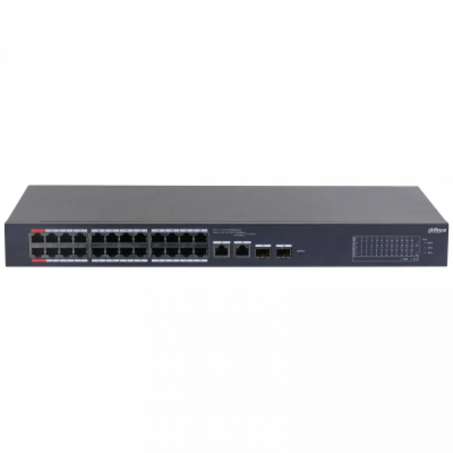Коммутатор Dahua CS4226 DH-CS4226-24ET-375 (1000 Base-T (1000 мбит/с), 2 SFP порта)