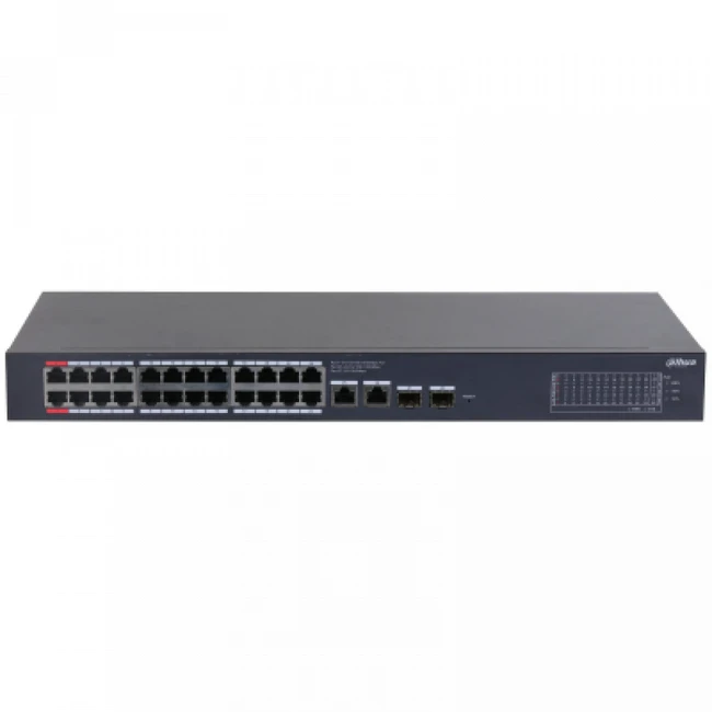 Коммутатор Dahua CS4228 DH-CS4228-24GT-375 (1000 Base-T (1000 мбит/с), 2 SFP порта)