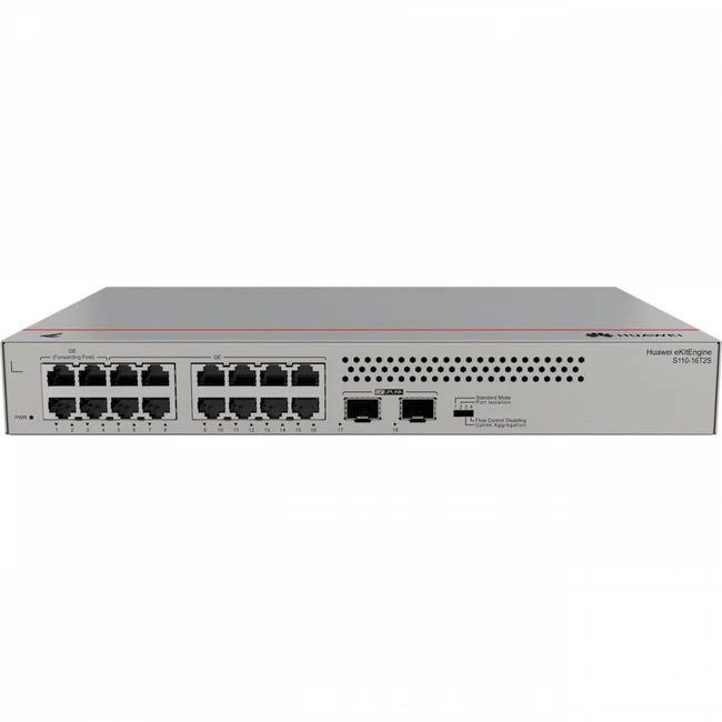 Коммутатор Huawei eKit S110-16T2S 98012200 (1000 Base-T (1000 мбит/с), 2 SFP порта)