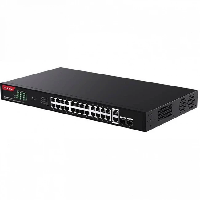 Коммутатор TENDA G1128P-24-410W (1000 Base-T (1000 мбит/с), 2 SFP порта)