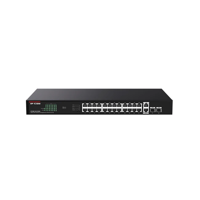 Коммутатор IP-COM G1128P G1128P-24-250W (1000 Base-T (1000 мбит/с), 2 SFP порта)