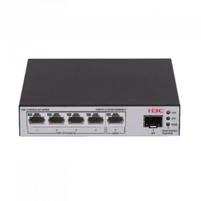 Коммутатор H3C S1600V2-6P-HPWR LS-1600V2-6P-HPWR-GL (1000 Base-TX (1000 мбит/с))