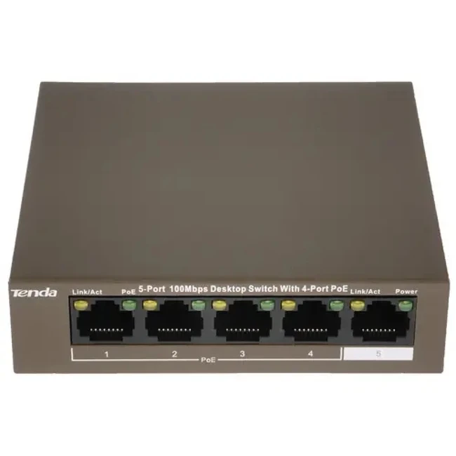 Коммутатор TENDA F1105P-4-63W (1000 Base-T (1000 мбит/с))