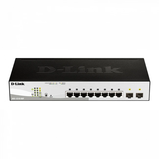 Коммутатор D-link DGS-1210-28/FL2A DGS-1210-08P/G3A (1000 Base-T (1000 мбит/с), 2 SFP порта)
