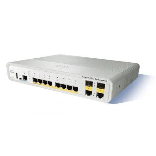 Коммутатор Cisco Catalyst 3560C-8PC-S Switch WS-C3560C-8PC-S (100 Base-TX (100 мбит/с), 2 SFP порта)