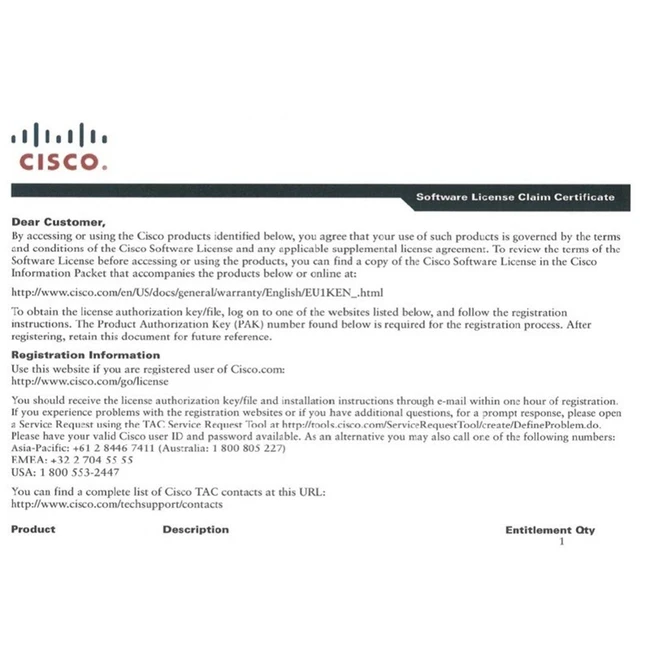 Лицензия для сетевого оборудования Cisco SL-4330-SEC-K9=