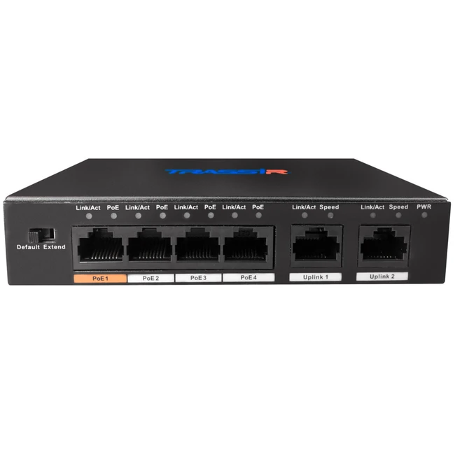 Коммутатор Trassir TR-NS1006-60-4POE (100 Base-TX (100 мбит/с))