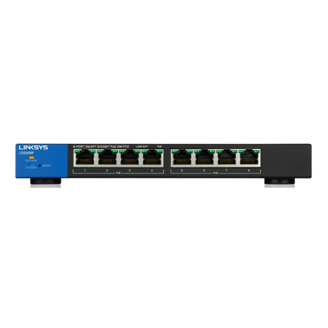 Коммутатор Linksys LGS308P-eu 1000 Base-TX (1000 мбит/с)