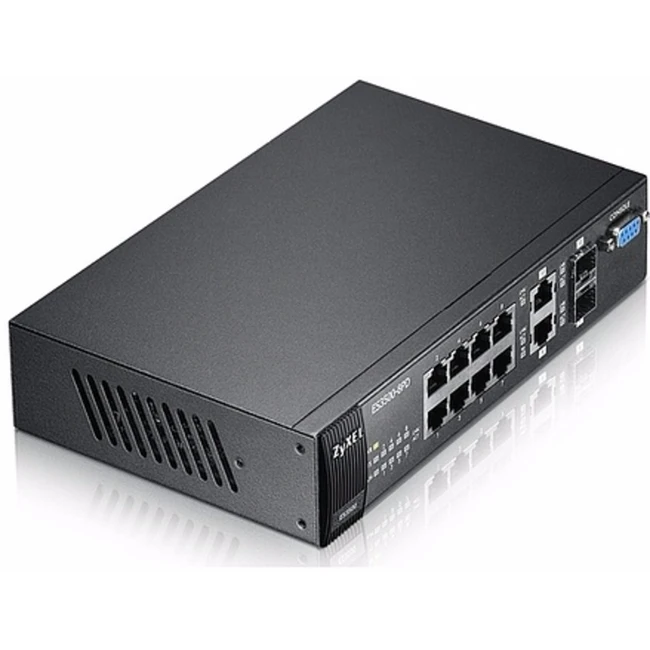 Коммутатор Zyxel ES3500-8PD 100 Base-TX (100 мбит/с), 2 SFP порта