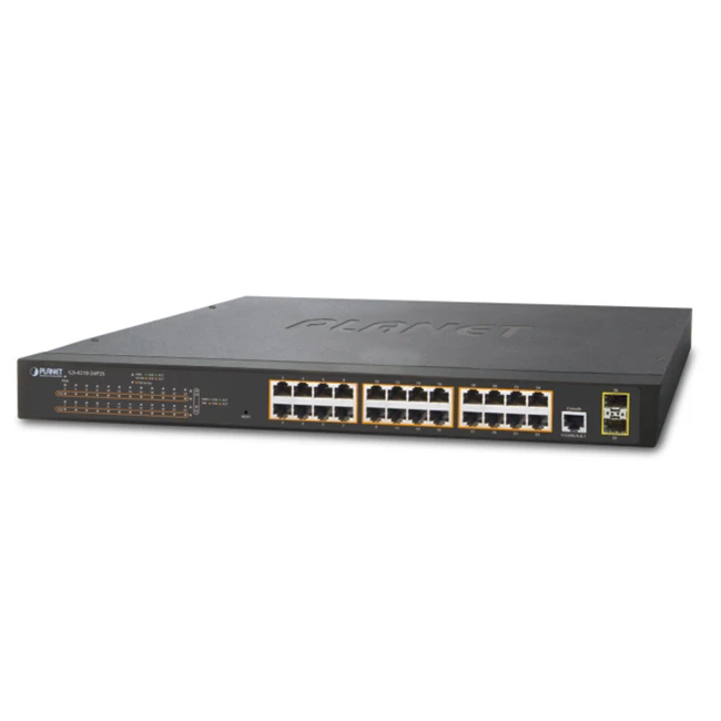 Коммутатор Planet GS-4210-24T2S 1000 Base-TX (1000 мбит/с), 2 SFP порта