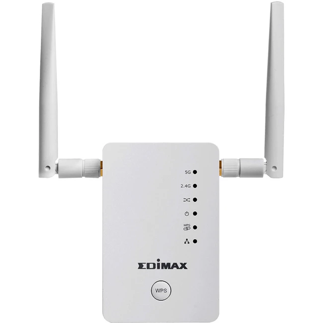 Усилитель сигнала Wi-Fi Edimax RE11S (10/100/1000 Base-TX (1000 мбит/с), Wi-Fi 5 (802.11a/ b/ g/ n/ ac), с внешней антенной)