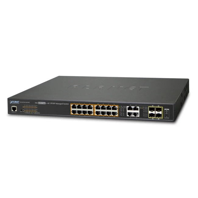 Коммутатор Planet GS-4210-16UP4C 1000 Base-TX (1000 мбит/с), 4 SFP порта