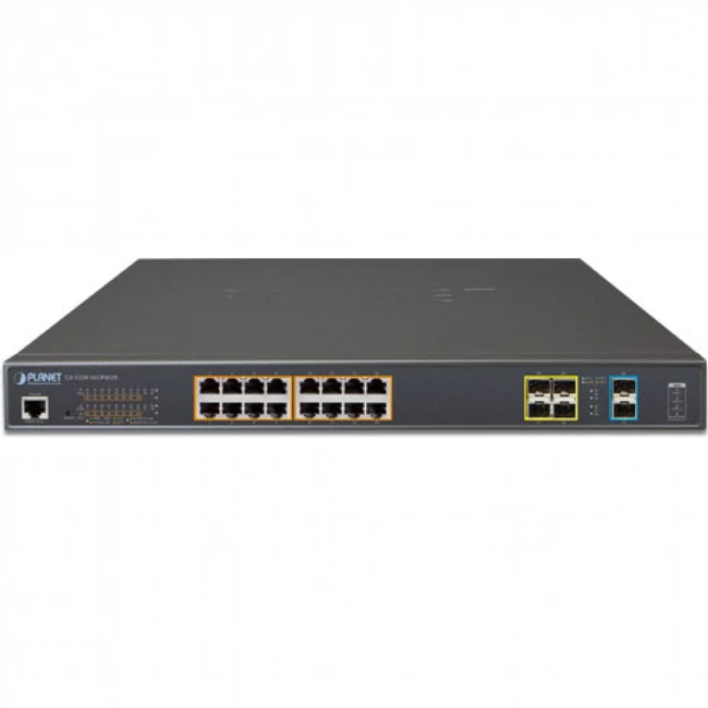 Коммутатор Planet GS-5220-16UP4S2XR (1000 Base-TX (1000 мбит/с), 4 SFP порта)