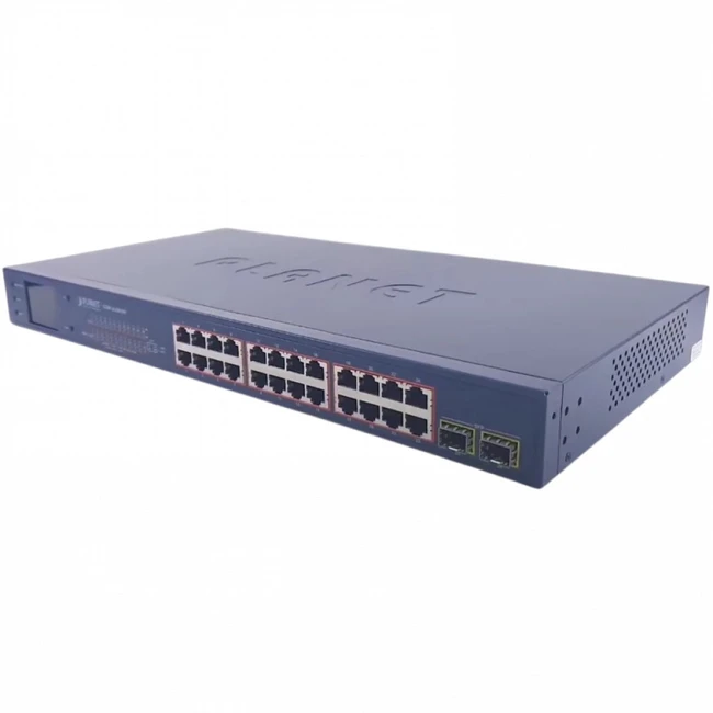 Коммутатор Planet Unmanaged Gigabit Ethernet Switch GSW-2620HP (1000 Base-TX (1000 мбит/с), 2 SFP порта)