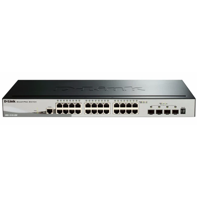 Коммутатор D-link DGS-1510-28X/A1A 1000 Base-TX (1000 мбит/с), 4 SFP порта