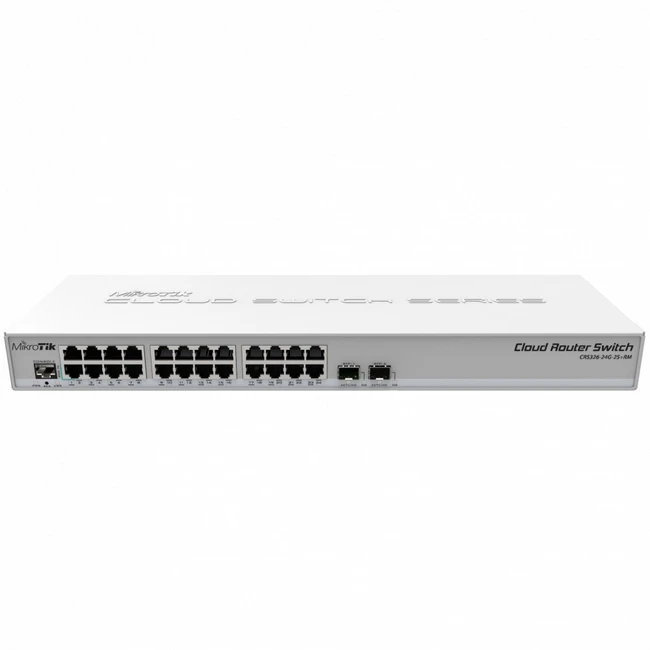 Коммутатор Mikrotik CRS326-24G-2S+RM 1000 Base-TX (1000 мбит/с), 2 SFP порта