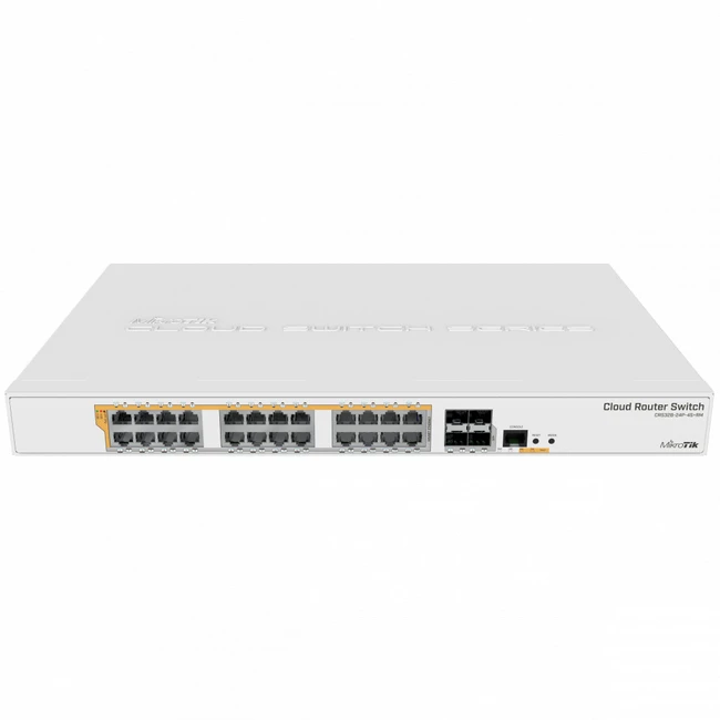 Коммутатор Mikrotik CRS328-24P-4S+RM 1000 Base-TX (1000 мбит/с), 4 SFP порта