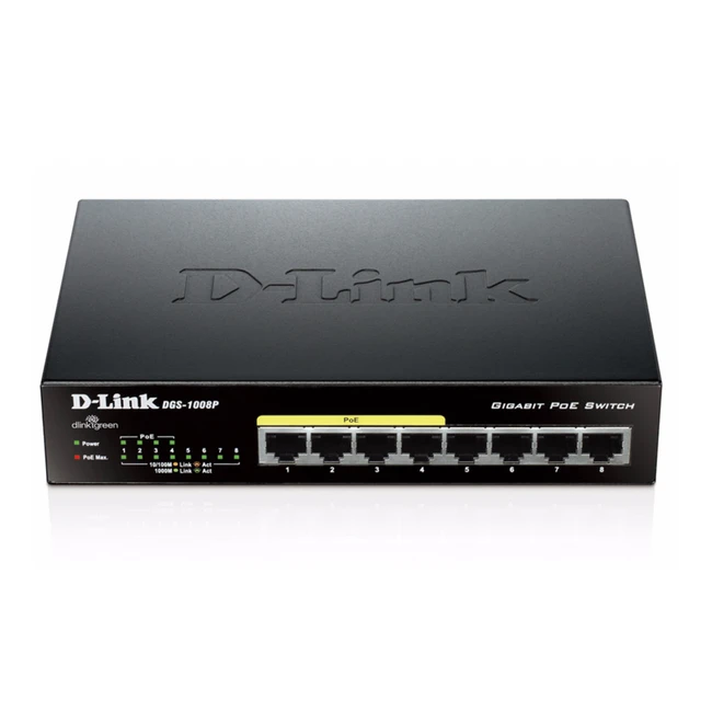 Коммутатор D-link DGS-1008P/C DGS-1008P/C1B 1000 Base-TX (1000 мбит/с)