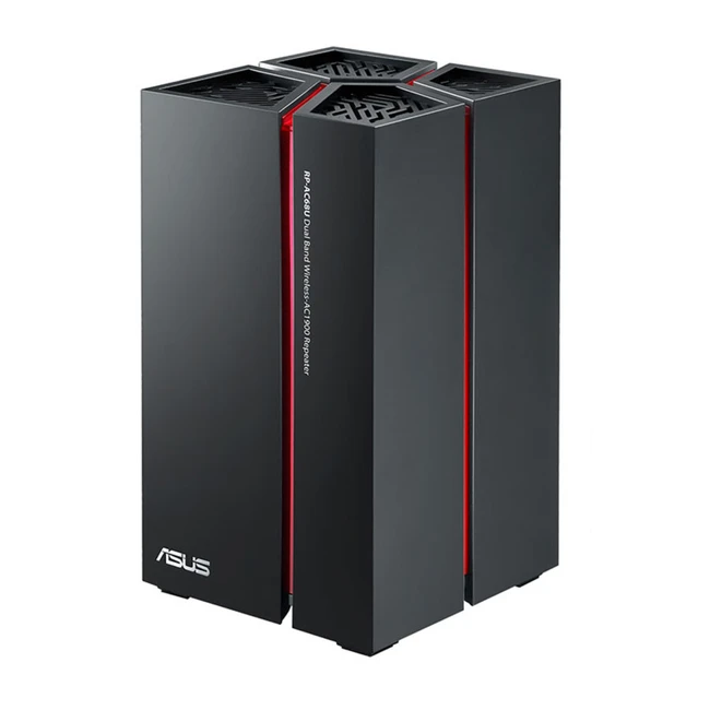 Усилитель сигнала Wi-Fi Asus RP-AC68 90IG01U0-BO3010 (10/100/1000 Base-TX (1000 мбит/с), Wi-Fi 5 (802.11a/ b/ g/ n/ ac), со встроенной антенной)