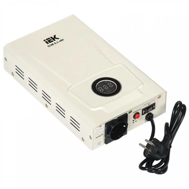Стабилизатор IEK SLIM 0,5кВА IEK IVS22-1-D05-09 (50 Гц)